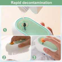 Load image into Gallery viewer, 2 in 1 Multifunction Cleaning Brush, 2024 Upgrade Multifunctional Liquid Shoe Brush Soft Fur Cleaning Brush, Premium Laundry Brush Liquid Brush with Liquid Box for Washing Clothes Shoes (White)