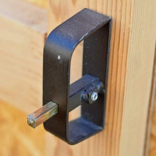 Load image into Gallery viewer, HauSun Shed Door Handle Lock Kit 4-1/2&quot; L Handle with 2 Keys and 2 Screws, 4-1/2&quot; Stem for Shed, Gate, Barn, Garage, Playhouse, Chicken Coop Door Lock and More, Black (L Handle)