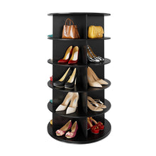 Load image into Gallery viewer, SpaceAid 7 Tier Rotating Shoe Rack Tower, Spinning Shoe Display Lazy Susan, Revolving 360 Shoe Rack Storage Round Carousel, Vertical Handbag Rotate Shoes Closet Organization (7-Tier White)