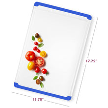 Load image into Gallery viewer, Large Cutting Boards for Kitchen - 18 x 12 Inch Plastic Dishwasher Safe Cutting Board with Deep Juice Groove - Non-Slip, Durable Carving Board for Vegetables, Fruits and Meats