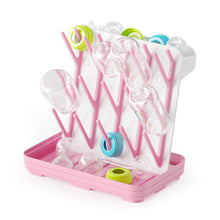 Load image into Gallery viewer, SpaceAid Baby Bottle Drying Rack with 20 Hooks, Space Saving Kitchen Bottles Rack Dryer, Vertical Baby Bottle Holder Organizer for Countertop Storage Accessories (White and Gray)