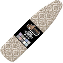 Load image into Gallery viewer, Ironing Board Cover and Pad, Silicone Coating, Thick Scorch Resistant Padding, Heavy Duty Iron Covers Standard Boards, Hook and Loop Fastener Strap, Silver, 15x54