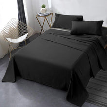Load image into Gallery viewer, Secura Queen Bed Sheet Set, 4pcs Bedding Sheets &amp; Pillowcases, Soft Microfiber 1800 Thread Count 16&quot; Deep Pocket Luxury Bed Sheets - Hypoallergenic, Wrinkle &amp; Fade Resistant (Black)