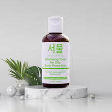 Load image into Gallery viewer, SeoulCeuticals Korean Toner for Oily Acne Prone Skin – Korean Skin Care Tea Tree Toner for Face – Facial Toner Centella Asiatica, Salicylic Acid. 4 FL OZ