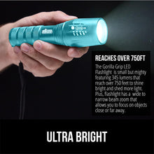 Load image into Gallery viewer, Powerful LED Tactical Flashlight, 750 FT High Lumens 5 Adjustable Modes, Water Resistant, Ultra Bright Zoom Flashlights, Small Mini Flash Light, Camping, Night Dog Walking, Turquoise