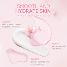 Load image into Gallery viewer, Skin Care Set JAPAN SAKURA Beauty Gift Sets Skin Care Kit with Cleanser, Toner, Lotion, Serum, Eye Cream, Face Cream, Make up Primer Travel Kit for Women Wife Mom 7pcs