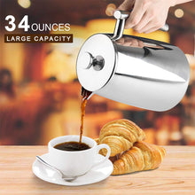 Load image into Gallery viewer, Secura French Press Coffee Maker, 50-Ounce, 304 Stainless Steel Insulated Coffee Press with Extra Screen