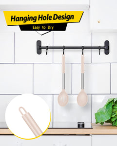 Pack of 2 Large Silicone Cooking Spoons,Non Stick Solid Basting Spoon,Heat-Resistant Kitchen Utensils for Mixing,Serving,Draining,Stirring (BLACK)