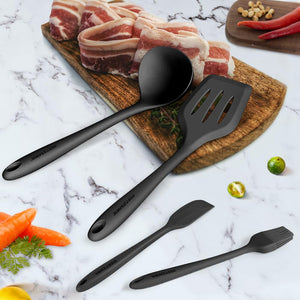 Kitchen Utensil Set - 11 Cooking Utensils - Colorful Silicone Kitchen Utensils - Nonstick Cookware with Spatula Set - Colored Best Kitchen Tools Kitchen Gadgets (Khaki)