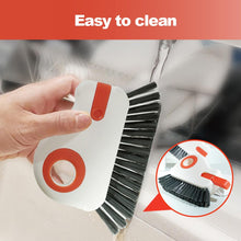 Load image into Gallery viewer, 2 in 1 Groove Cleaning Brush Window Track Cleaning Tools, 2024 New Hard Bristle Crevice Cleaning Brush with Hidden Scraper, Shutter Door Window Track Kitchen Cleaning Brushes Kit (1, Orange)