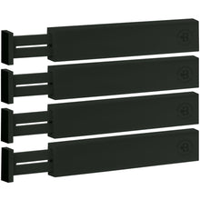 Load image into Gallery viewer, 4 Pack Drawer Dividers Bamboo 2.6&quot; High, 16-22&quot; Adjustable Drawer Organizers for Clothes, Expandable Dresser Separators in Bedroom/Bathroom/Kitchen/Office Organization and Storage (Natural)