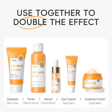 Load image into Gallery viewer, Skin Care Set Vitamin C Women Beauty Gift Sets Skin Care Kit with Cleanser, Toner, Serum, Eye Cream, Face Cream Travel Kit for Women Teen Girls Mom Daughter Birthday TSA-friendly Sizes 5pcs