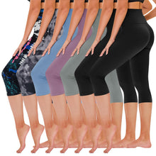 Load image into Gallery viewer, TNNZEET 7 Pack Leggings for Women - High Waisted Yoga Pants with Pockets Black Leggings Women Full Length &amp; Capri