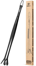 Load image into Gallery viewer, Fine Long Tweezers Tongs Professional Black, 10-Inch Stainless Steel for Kitchen, Food, Cooking, Repairing, Sea food and BBQ (SILVER)