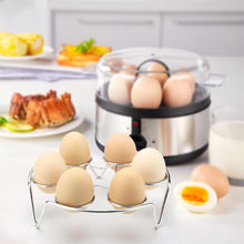 Load image into Gallery viewer, Stainless Steel Egg Steamer Rack Stackable Steamer Trays 2 Pack Combo for Egg Steamer Basket Egg Steaming Tray Steamed Rack for Pot Cook