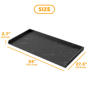 SpaceAid Washer Dryer Countertop, Laundry Wood Shelf Topper with Edge, 54" Width x 27.5" Depth Cover Guard Organizer for Washer and Dryer Laundry Hamper Counter Storage Organization (Black)