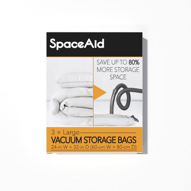 SpaceAid Jumbo Vacuum Storage Bags, Space Saver Sealer Compression Bags for Comforters, Blankets, Pillows, Bedding, Clothes (X-Large 3 Pack)