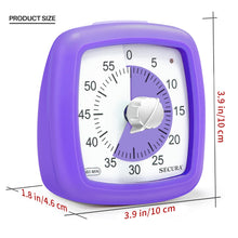 Load image into Gallery viewer, Secura 60-Minute Visual Timer, Silent Study Timer for Kids and Adults, Time Clocks, Time Management Countdown Timer for Teaching (Pink)