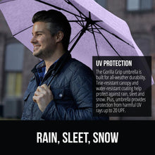 Load image into Gallery viewer, Windproof Compact Stick Umbrella for Rain, Travel One-Click Automatic Open and Close, Lightweight, Portable, Strong Reinforced Fiberglass Ribs, Easily Collapsible, Black