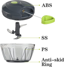 Load image into Gallery viewer, Chopper Hand String Vegetable Chopper Onions Cutter Cheese Grater Citrus Zester Lemon Zester Pack of 3-304 Stainless Steel