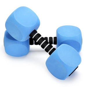 Water Dumbbells, 2Pack Aquatic Exercise Dumbbells, EVA Foam Barbells for Men Women Water Workouts