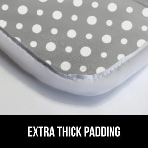 Ironing Board Cover and Pad, Silicone Coating, Thick Scorch Resistant Padding, Heavy Duty Iron Covers Standard Boards, Hook and Loop Fastener Strap, Silver, 15x54