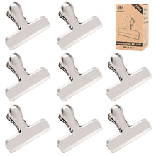 Load image into Gallery viewer, Pack of 8 Bag Clips, Stainless Steel and Heavy Duty Metal Bag Clip,Tightly Seals Chip, Coffee, Bread or Cereal Bags to Keep Food Fresh, for Home, Kitchen, Office, Pantry, Camping (Rainbow)
