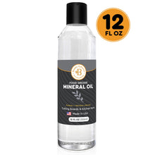Load image into Gallery viewer, Mineral Oil for Wood Cutting Board - 8 oz Food Grade Wood Oil, Cutting Board Oil and Butcher Block Oil Conditioner, Food Safe Mineral Oil for Bamboo, Teak, Utensils and Wood Surfaces by Bambüsi