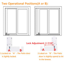 Load image into Gallery viewer, HauSun Patio Sliding Door Security Foot Lock Kick Lock, Fits on Top Rail-Childproof patio Door guardian-or Bottom Rail-Foot Operated-Keep Your Family Safe and Secure(1 Pack,White)