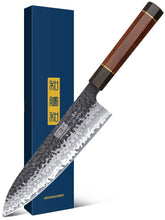 Load image into Gallery viewer, 9 Inch Kiritsuke Chef Knife, Japanese Hand Forged 9 Layers 10Cr15CoMoV High Carbon Steel Kitchen Knife, Professional Chef&#39;s Knife with Ergonomic Rosewood Handle