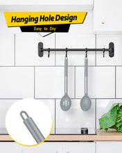 Load image into Gallery viewer, Pack of 2 Large Silicone Cooking Spoons,Non Stick Solid Basting Spoon,Heat-Resistant Kitchen Utensils for Mixing,Serving,Draining,Stirring (BLACK)