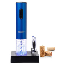 Load image into Gallery viewer, Secura Electric Wine Opener, Automatic Bottle Corkscrew Opener with Foil Cutter, Rechargeable (Champagne Gold)