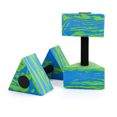 Triangular Aquatic Exercise Dumbbells, 2PCS Water Dumbbells, EVA Foam Water Weights, Water Fitness Exercises Equipment for Youth, Women, Adults