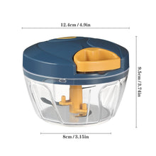 Load image into Gallery viewer, Manual Food Chopper Vegetable Cutter, Hand String Vegetable Chopper Onions Cutter for Vegetable Fruits Nuts BPA Free Food Safe Material, 550ml Gray