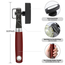 Load image into Gallery viewer, Beneno Can Opener, Manual Side Safe Cut Can Opener Smooth Edge with Durable Sharp Blade, Effort-Saving Knob &amp; Comfortable Non-slip Handle, Brown