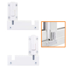 Load image into Gallery viewer, HauSun Patio Sliding Door Security Foot Lock Kick Lock, Fits on Top Rail-Childproof patio Door guardian-or Bottom Rail-Foot Operated-Keep Your Family Safe and Secure(1 Pack,White)