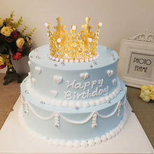 Load image into Gallery viewer, Gold Crown Cake Topper, 6 Pieces Happy Birthday Cake Toppers, Princess Crown Cake Decorations, Mini Crowns for Flower Arrangements, Birthday, Wedding, Party Decor (Gold-Ⅰ, 6)