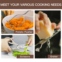 Load image into Gallery viewer, Kitchen Utensils Set-Silicone Cooking Utensils-33pcs Non-Stick Silicone Cooking Kitchen Utensils Spatula Set with Holder-Best Kitchen Cookware with Stainless Steel Handle (Khaki)