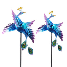 Load image into Gallery viewer, WONDER GARDEN Wind Spinners Outdoor - 2 Pack Small Metal Flamingo Wind Spinner Windmill, Wind Sculpture for Yard Patio Lawn Decor