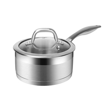Duxtop Ceramic Non-stick Frying Pan, Stainless Steel Induction Frying Pan, 8-Inch Stir Fry Pan with Heavy-gauge Impact-bonded Bottom, FUSION Ti