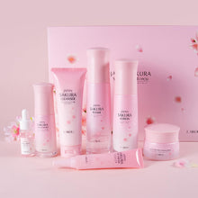 Load image into Gallery viewer, Skin Care Set JAPAN SAKURA Beauty Gift Sets Skin Care Kit with Cleanser, Toner, Lotion, Serum, Eye Cream, Face Cream, Make up Primer Travel Kit for Women Wife Mom 7pcs