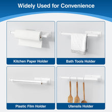 Load image into Gallery viewer, Paper Towel Holder Under Cabinet - Stainless Steel Paper Towel Holder Wall Mount, Self-Adhesive or Drilling, Matte Black Towel Rack for Kitchen Organization and Storage, Kitchen Paper Roll Holder