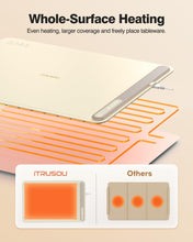 Load image into Gallery viewer, Electric Warming Tray - Full Surface Heating,Rollable &amp; Portable,Premium Silicone Nano-Material,3 Temperature Settings,Auto Shut-Off -Versatile Food Warmer for Gatherings,Parties,Everyday Use
