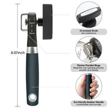 Load image into Gallery viewer, Beneno Can Opener, Manual Side Safe Cut Can Opener Smooth Edge with Durable Sharp Blade, Effort-Saving Knob &amp; Comfortable Non-slip Handle, Brown
