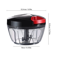 Load image into Gallery viewer, Manual Food Chopper Vegetable Cutter, Hand String Vegetable Chopper Onions Cutter for Vegetable Fruits Nuts BPA Free Food Safe Material, 550ml Gray