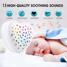 Load image into Gallery viewer, BEREST A13 White Noise Machine &amp; Baby Sleep Soother with 15 Soothing Sounds &amp; Projector Night Light Music Box, Cry Sensor, Rechargeable, Portable for Newborns, Toddlers, Attaches to Crib
