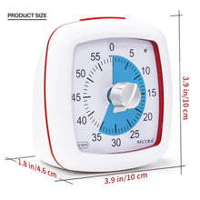 Load image into Gallery viewer, Secura 60-Minute Visual Timer, Silent Study Timer for Kids and Adults, Time Clocks, Time Management Countdown Timer for Teaching (Pink)