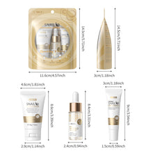 Load image into Gallery viewer, Korean Skin Care, Skin care set, Skin Care Kit Snail and Ginseng with Cleansing Gel, Toner, Eye Cream, Serum, Essence Cream 5pcs for Women Teen Girls Mom Daughter Mother&#39;s Day Birthday