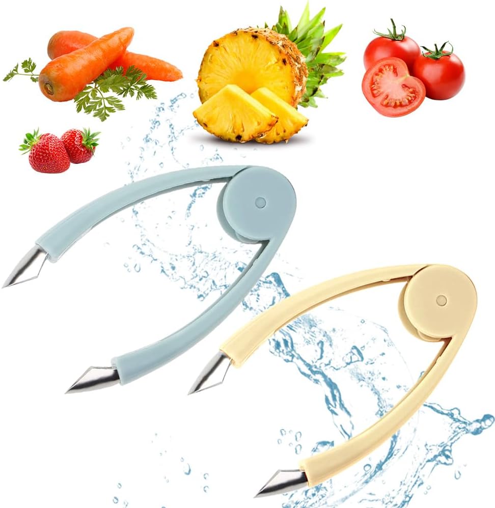 Multifunctional Pineapple Eye Remover, 2024 New Pineapple Corer and Slicer Pineapple Cutter, Premium Pineapple Peeler Quickly Cut and Remove Stems From Fruits Strawberry Stem Remover Tool (2)