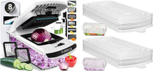 Load image into Gallery viewer, 8 in 1 Vegetable Chopper + 2pcs Silicone Lid